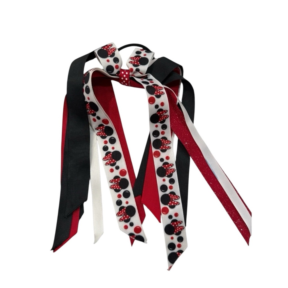 Disney‎ Minnie Mouse Hair Bow Set - Red, Black, Yellow Homemade - Picture 3 of 9